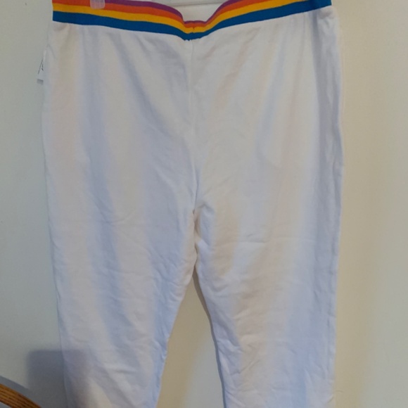 NWT DISNEY WOMENS CROP RAINBOW SWEATPANTS SZ 1X - Picture 2 of 2